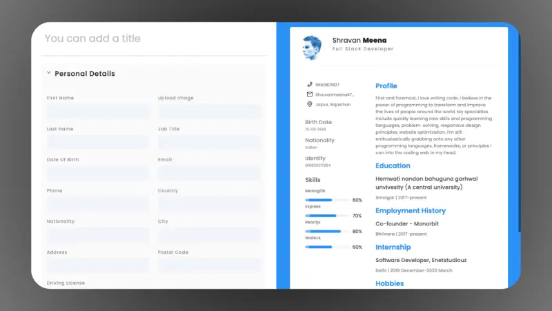 Resume Maker screenshot